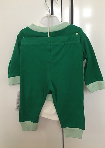 Uzun Kollu Yeşil Bebek Takımı - Görsel 3