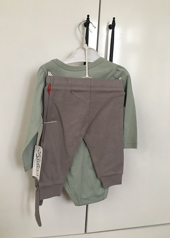 Uzun Kollu Gri yeşil zıbınlı takım - Görsel 2