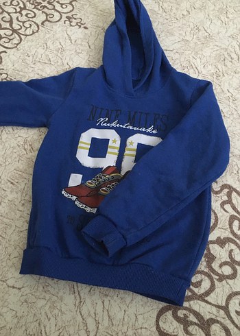 Mavi Düğmeli Erkek Sweat - Görsel 2