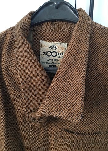 Düğmeli Kahverengi Keten Midi Erkek Ceket kanan - Görsel 2