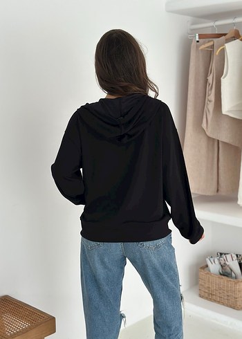 Diğer Siyah Denim Kadın Sweatshirt Hırka