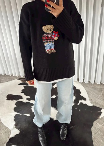 Siyah Baskılı Salaş Kadın  - Görsel 5