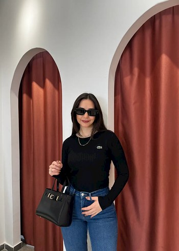 Siyah Kadın Triko Kazak - Görsel 2