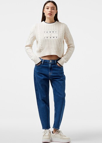 Nakışlı Bej Örgü Kadın Triko - Görsel 8