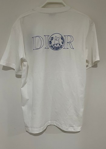 Dior DİOR Beyaz Baskılı Oversize Erkek Tişört