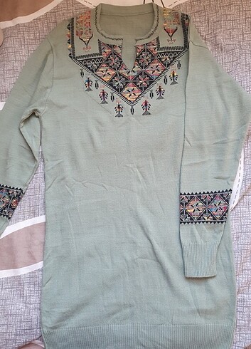 Yeşil Desenli Kazak