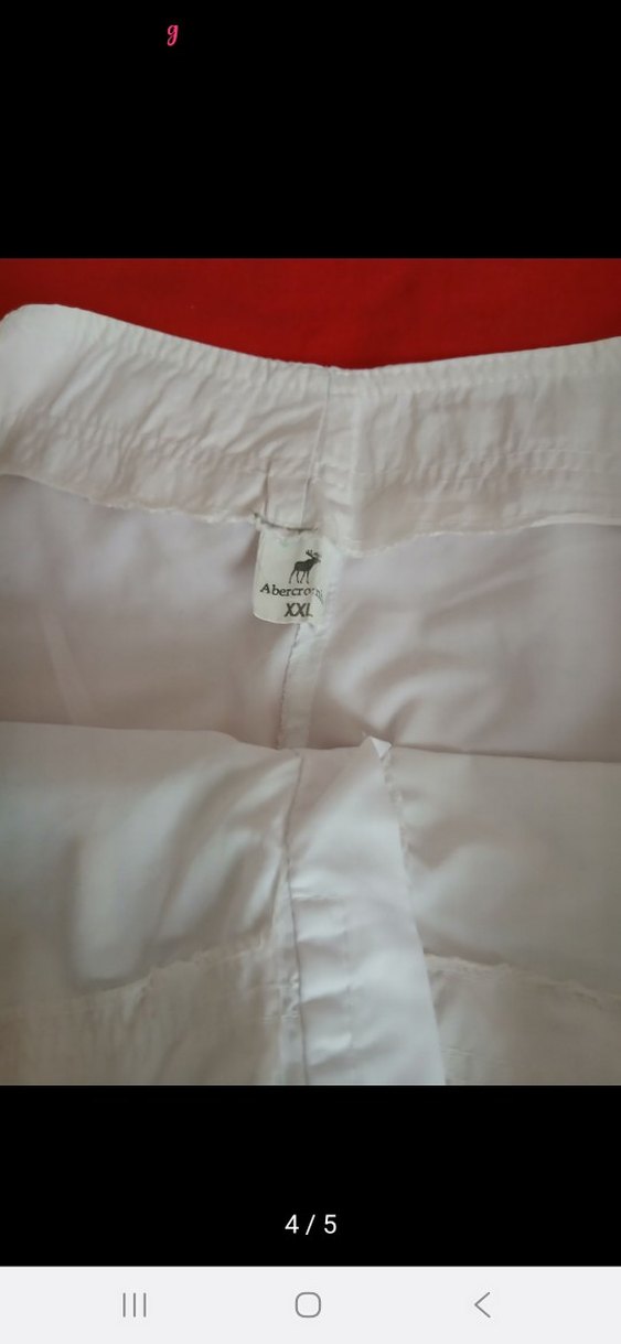 Beyaz Baskılı Erkek Mini Şort - Görsel 5