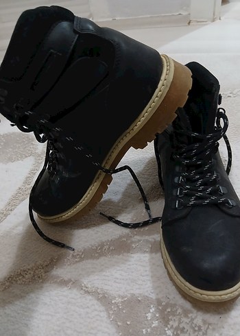 Siyah Bağcıklı Erkek Street Style Bot - Görsel 7