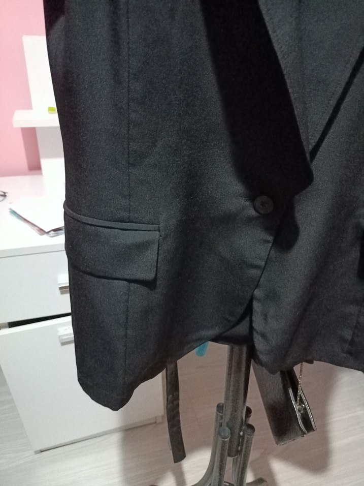 Twıst Gabardin Düğmeli Siyah Kadın Yelek - Görsel 3