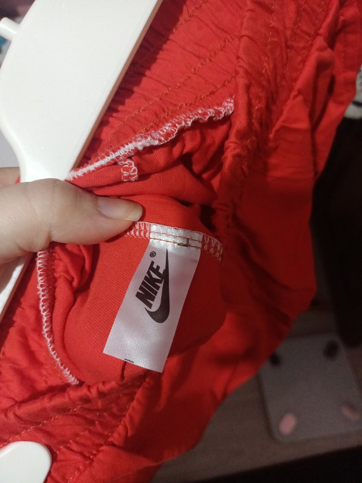 Nike Elastik Bel Mini Şort Kırmızı - Görsel 2
