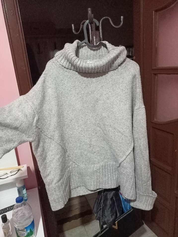 Mango Gri Boğazlı Kazak - Görsel 2