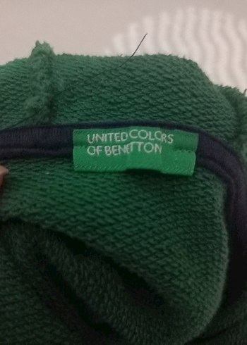 Benetton Erkek Çocuk Kapşonlu Yeşil Hırka - Görsel 4