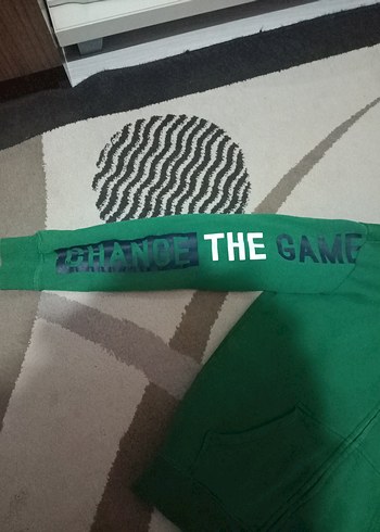 Benetton Erkek Çocuk Kapşonlu Yeşil Hırka - Görsel 2