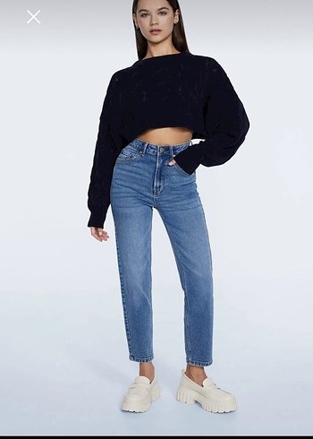 Stradivarius Mavi Kadın Jean - Görsel 5