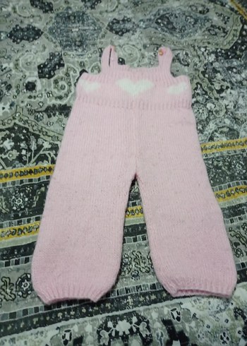 Pembe Örgü Kız Çocuk Tulum