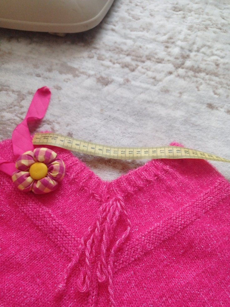 Diger Pembe Kız Çocuk Örgü Ponço - Görsel 3