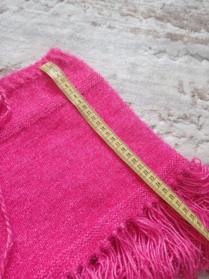 Diger Pembe Kız Çocuk Örgü Ponço - Görsel 2