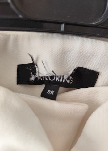 Beyaz Kemerli Midi Kadın Kumaş Pantolon - Görsel 4