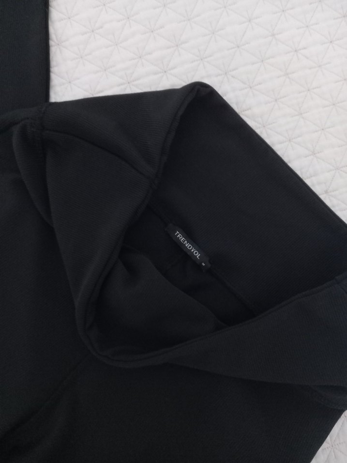 Siyah İspanyol Paça Tayt - Görsel 2