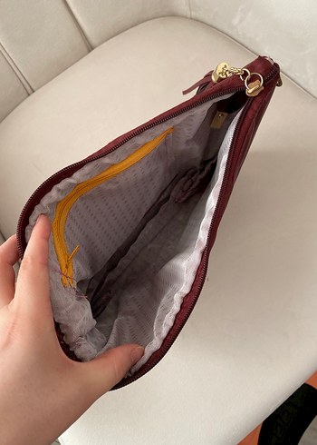 Diğer Bordo Deri Kadın Çanta Fermuarlı