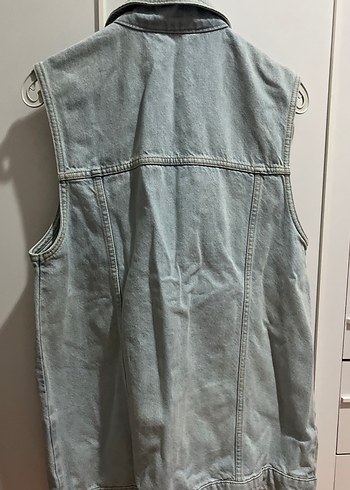 s Beden mavi Renk Kadın Denim Kolsuz Ceket