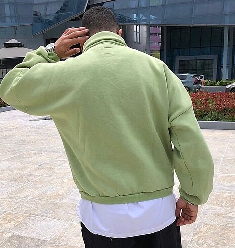 H&M Boğazlı sweatshirt