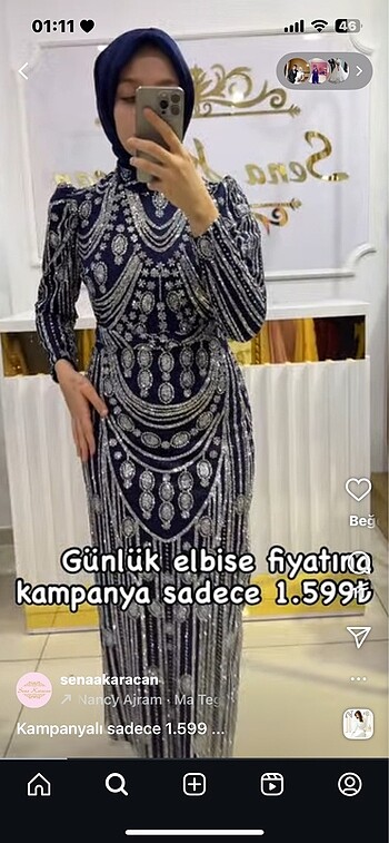 Tesettür abiye elbise