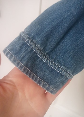 Kız Çocuk Düğmeli Kot Ceket - Görsel 2