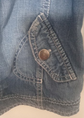 Kız Çocuk Düğmeli Kot Ceket - Görsel 3