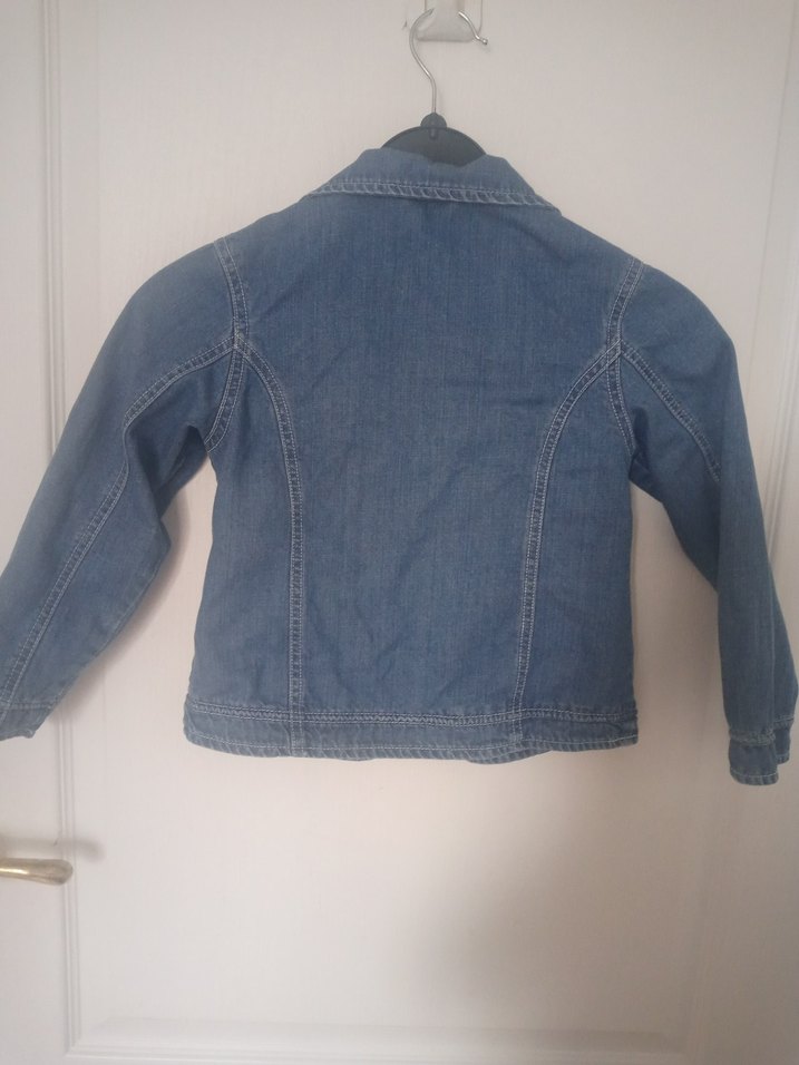 Kız Çocuk Düğmeli Kot Ceket - Görsel 5