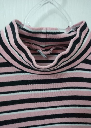 balıkçı yaka kız çocuk tişört - Görsel 3