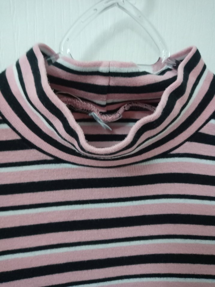 balıkçı yaka kız çocuk tişört - Görsel 3