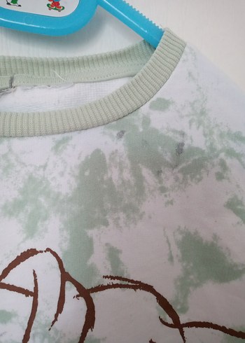 Kız Çocuk Beyaz Batik Desenli Sweatshirt - Görsel 2