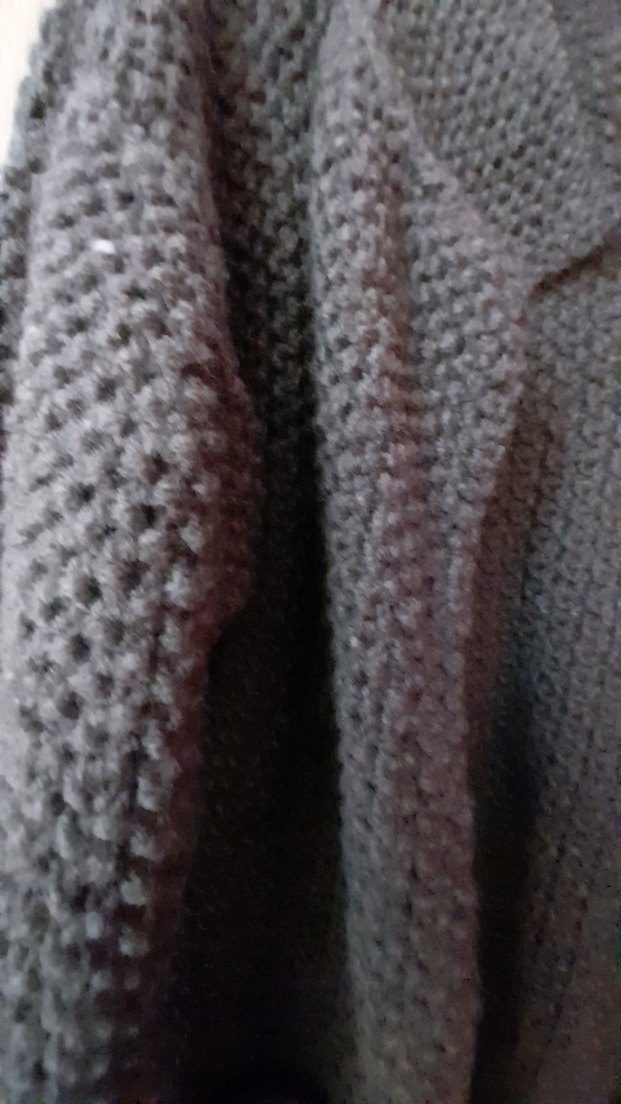 Gri Örgü Hamile Kaban - Görsel 2