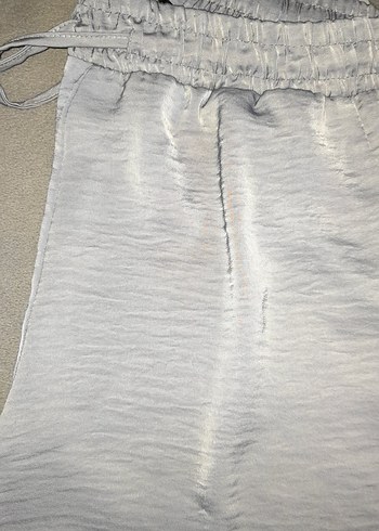 Gri saten Salaş Kadın Pantolon - Görsel 2