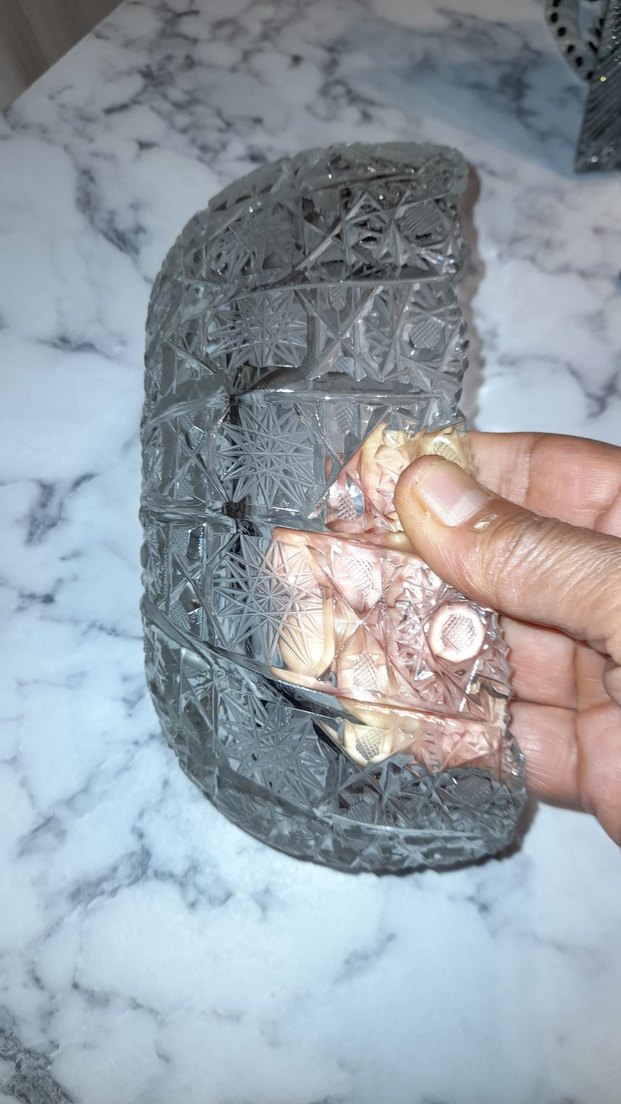 Gri-Beyaz Kristal Desenli Dekoratif sekerlik - Görsel 3