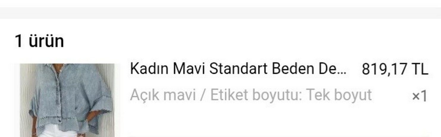 Mavi Bağlama Desenli Kısa Denim Gömlek - Görsel 5