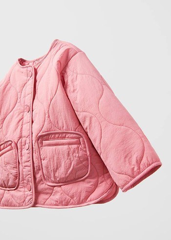 Çıtçıtlı mevsimlik Pembe Kız Çocuk Mont