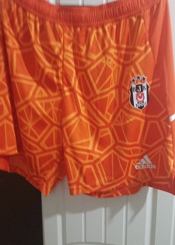 Turuncu Desenli Gevşek Kesim Erkek Şort - Görsel 4