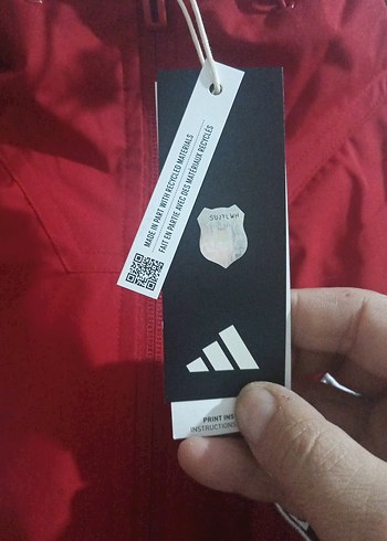 Kırmızı Erkek Spor Tarzı Yağmurluk - Görsel 6