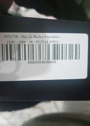 Kadın Haki Bol Kesim Piliseli Kumaş Pantolon - Görsel 4