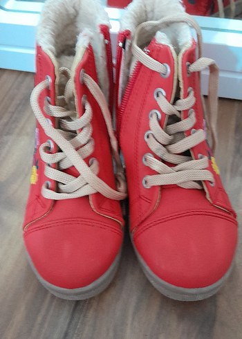 KİNETİX Çocuk Kırmızı Nakışlı Kürklü Bot - Görsel 5