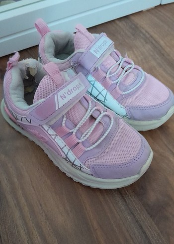 Kız Çocuk Pembe Cırtlı Spor Ayakkabı - Görsel 3