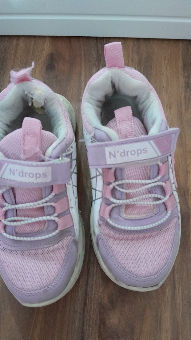 Kız Çocuk Pembe Cırtlı Spor Ayakkabı - Görsel 5