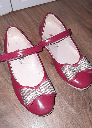 Kız Çocuk Kırmızı Fiyonklu Babet - Görsel 2