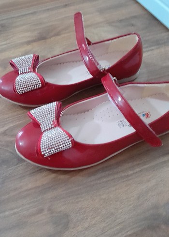 Kız Çocuk Kırmızı Fiyonklu Babet - Görsel 4