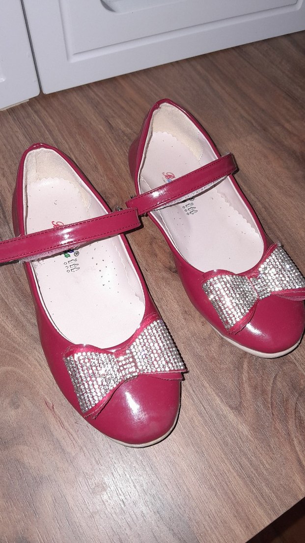 Kız Çocuk Kırmızı Fiyonklu Babet - Görsel 2