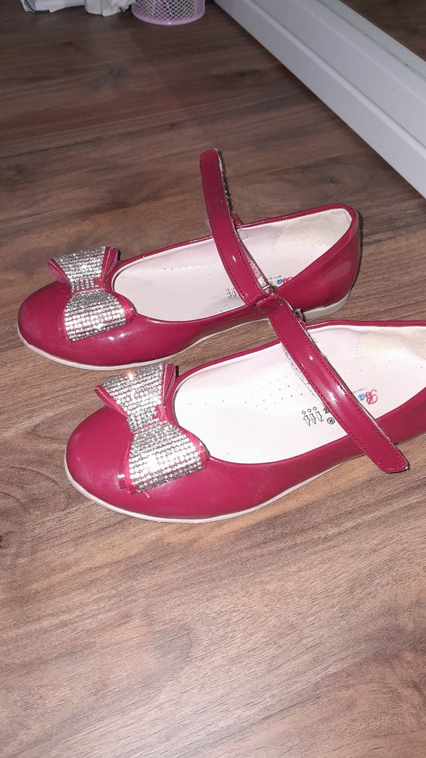 Kız Çocuk Kırmızı Fiyonklu Babet - Görsel 3