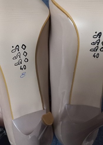 Bej Topuklu Stiletto Kadın Ayakkabı - Görsel 3