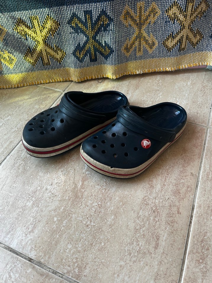 Koyu Mavi Erkek Çocuk Terlikler Velcro - Görsel 2